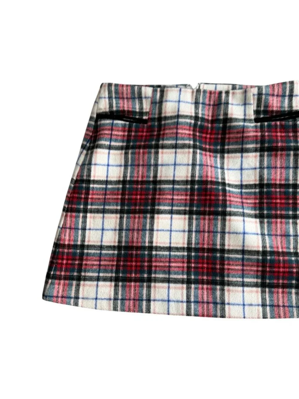 COPPER KEY Holiday Plaid Mini Skirt Size Small